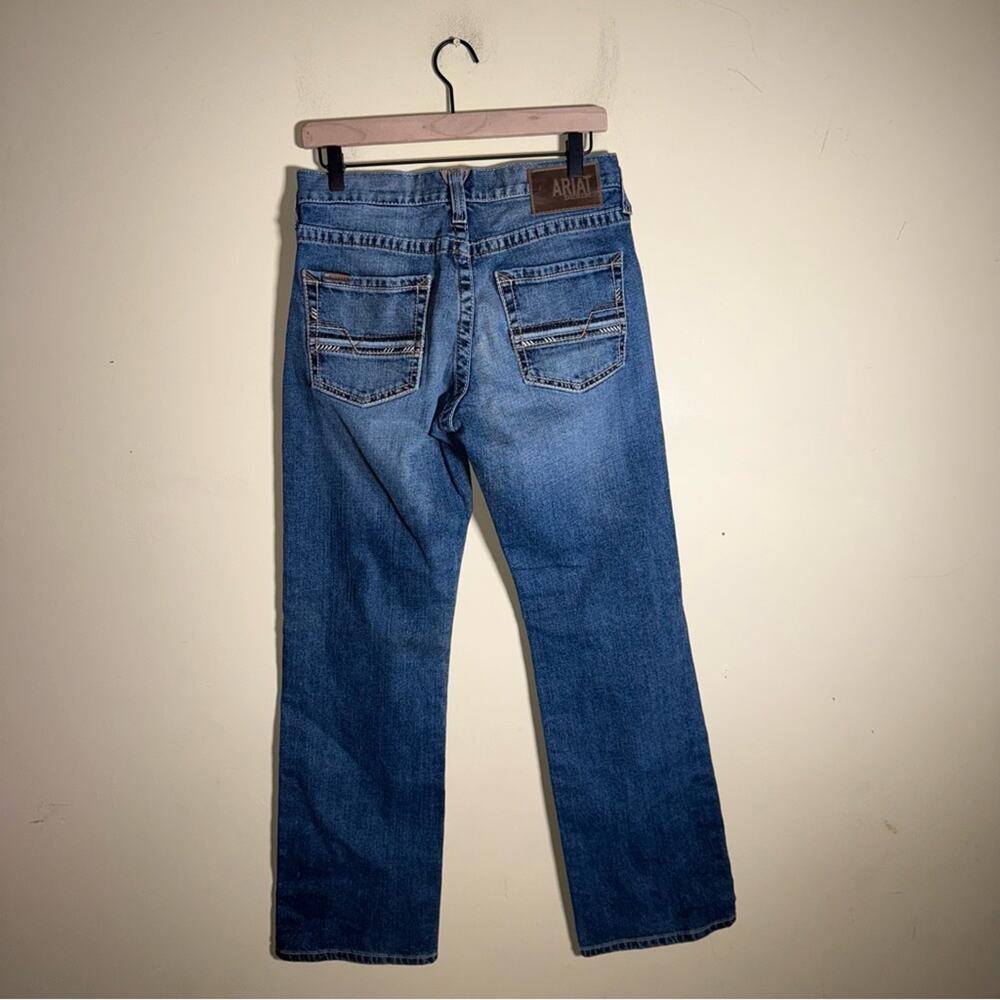 ARIAT men’s slim straight white stitch western style jeans 30/32 - Picture 5 of 5